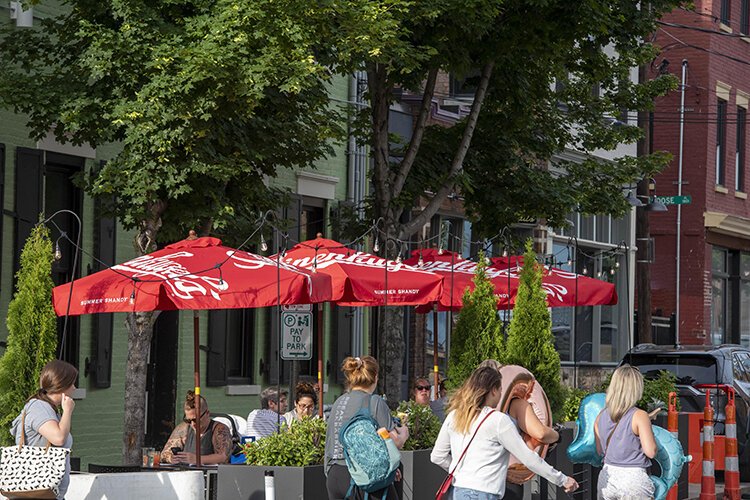 Walkable streets are a Devou Good priority, including investing in these "streateries" in Over-the-Rhine.