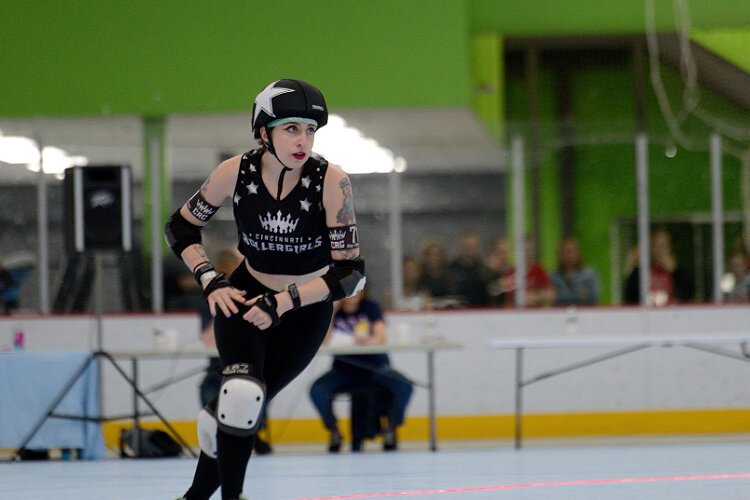 Star Flatten'em, the team’s public relations director and a “jammer”