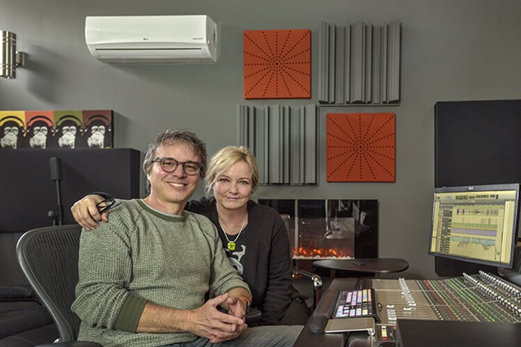Flesher and husband Tim Dutton both have studios inside their renovated home.
