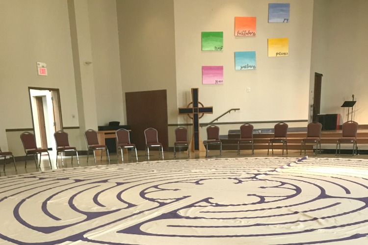 The labyrinth on loan at Knox Presbyterian in Hyde Park