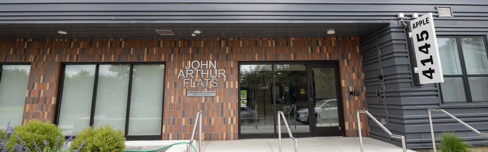 John Arthur Flats primarily serves a 55+, LGBTQ+ community with HH income 30-60% of the AMI. It’s an example of zoning variances used by community and city to incorporate high-density mixed-income housing into Northside.
