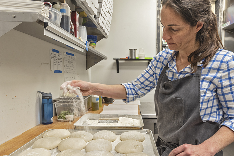 Antenucci uses flour from Italy for her dough.