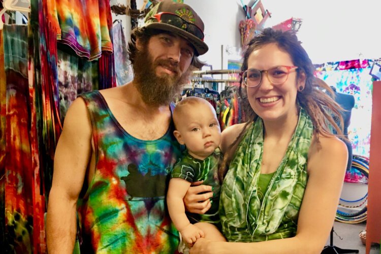 Even baby Neelix gets to sport some stylish tie-dye. Funky Sunshine's fashions cater to all ages and sizes. 