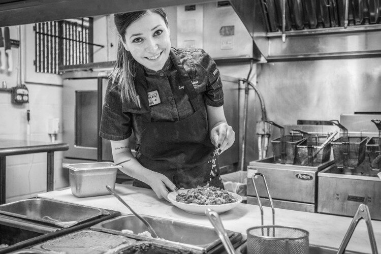 Kayla Robison, the executive chef at Arnold’s Bar and Grill.