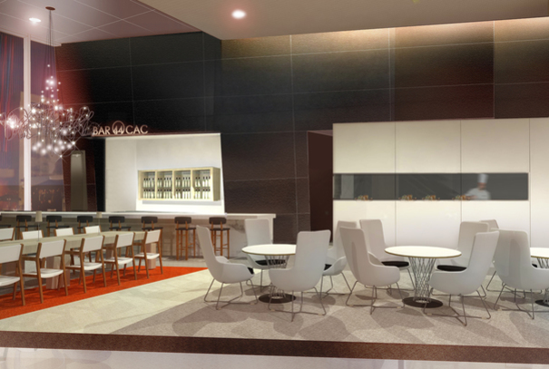 Rendering of the CAC's new lobby cafe
