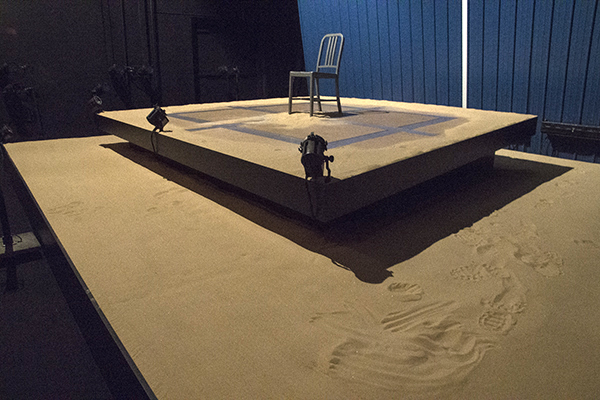 The stage set for Ensemble Theatre's current production, "Grounded"