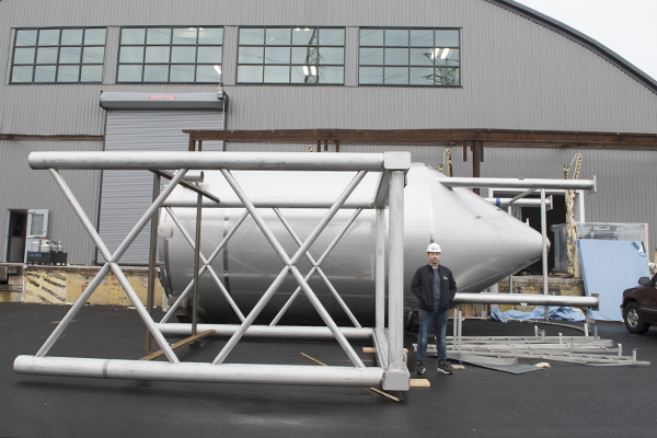 Mike Stuart, director of people and social strategy at Madtree, showcases the scale of new silos.