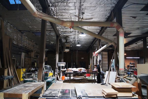 Such and Such was able to take advantage of an industrial space in OTR for its workshop.
