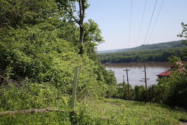 From the base of Tower Park, you can hear the traffic along Rte. 8 and see the Ohio River.