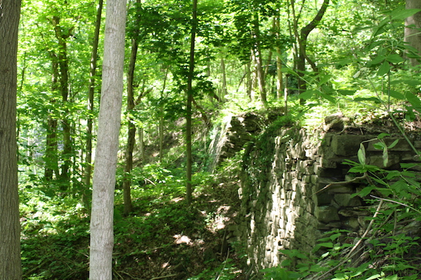 Remains of the old fort in Tower Park.