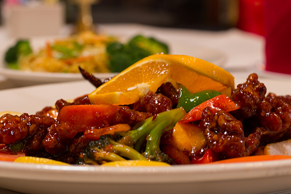 Oriental Wok serves comfort classics like orange beef and shrimp chow mein.
