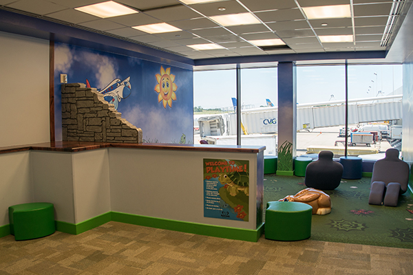 Areas for children's play are among service upgrades at CVG in recent years.