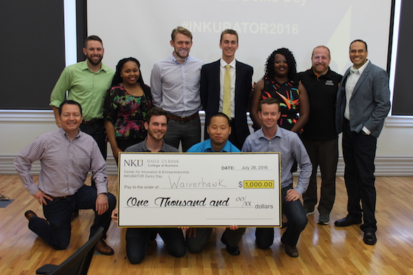 Waiverhawk received $1,000 in seed money after Demo Day at the Inkubator.