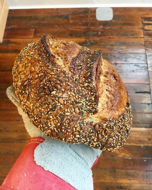 Allez Bakery's seeded sourdough is a twist on the classic sourdough bread found at most bakeries.