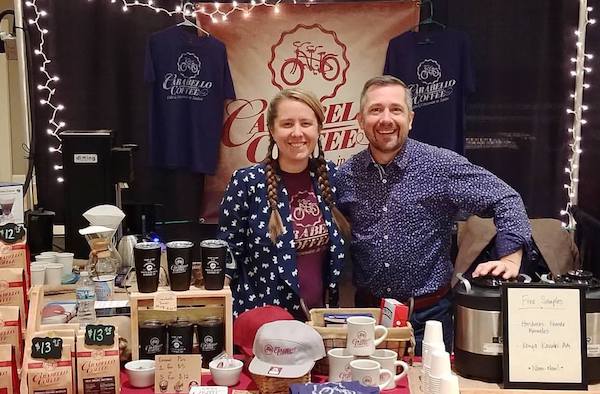 Emily and Justin Carabello, owners of Carabello Coffee in Newport.