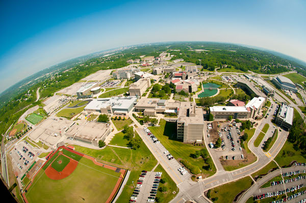 An aerial view of NKU. 