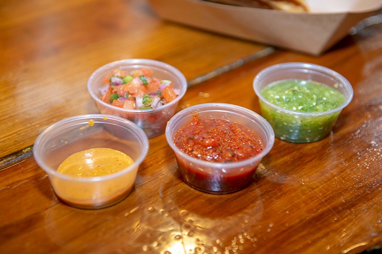 Choose from a variety of homemade salsas.