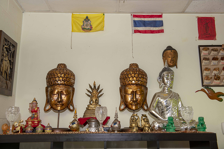 Some of the décor has been blessed by a Buddhist monk.
