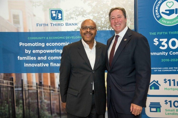 Maurice Jones, president and CEO of LISC National and Greg Carmichael, president and CEO, Fift Third Bancorp.