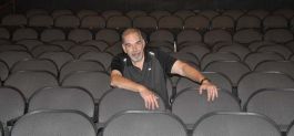 Tim Swallow takes a seat at the Garfield Theatre.