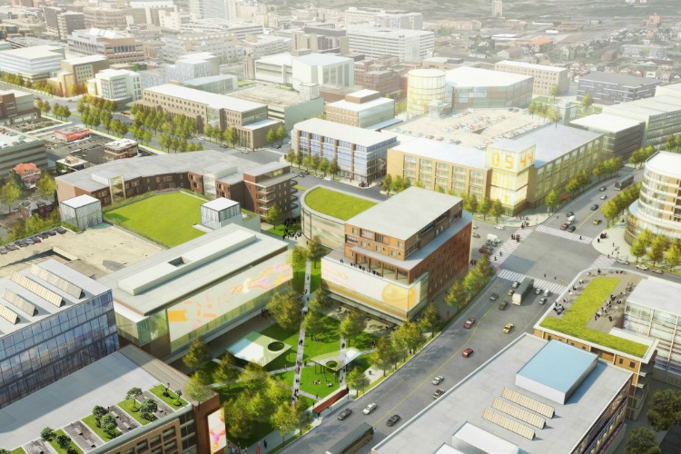 A rendering of the Uptown Innovation Corridor.