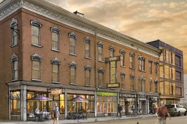 Rendering of what the Bradford Building could look like after an extensive renovation.