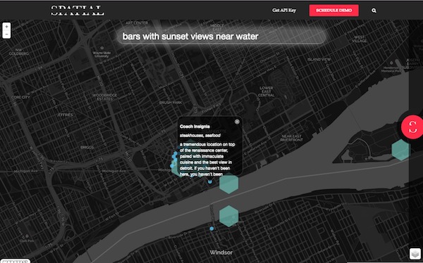 A screenshot of what Spatial's social intelligence technology can do when coded into maps.