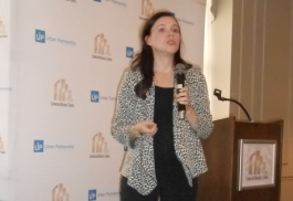 Kristine Frech presented findings from the 2014 Regional Indicators Report on March 19
