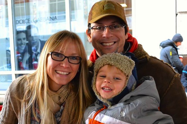 Zigoo founder Zach Day with wife Megan and son Brycen