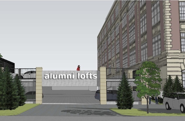 The new development will add a two-level parking garage behind the historic building