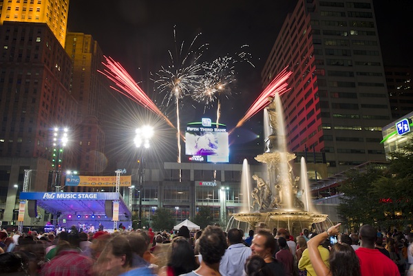 Fountain Square on July 3