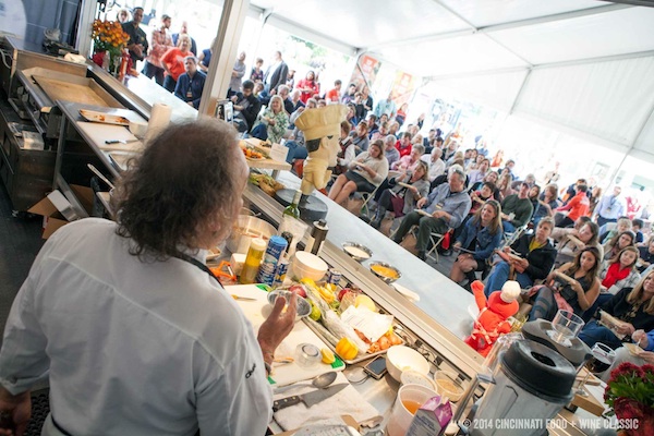 Jean-Robert deCavel led a cooking demonstration at CF+WC 2014