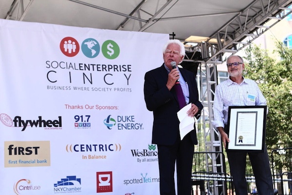 Flywheel's Bill Tucker (right) and Social Enterprise CINCY fill a niche by helping social entrepreneurs