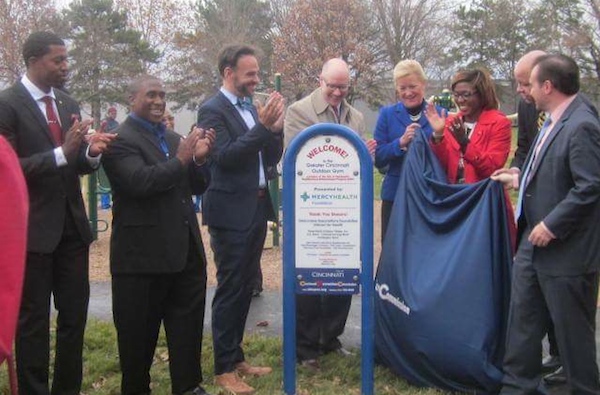 City and neighborhood leaders open Roselawn's year-round gym/playground last month