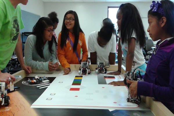 Students learn during Summer of STEM's IGNITE Engineering program at Roberts Academy