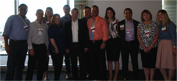 Members of AMA Cincinnati with AMA CEO Russ Klein during the rebranding announcement.