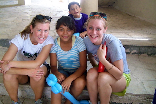 Caitlyn Snyder (left) developed a passion for helping children after serving with Back2Back Ministries in Monterrey, Mexico.