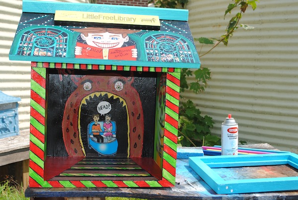 Patricia Arroyo's Little Free Library art recalls an old amusement park in Asbury Park, N.J. 