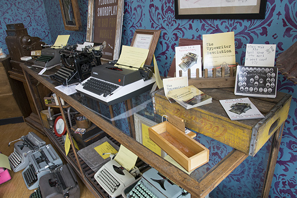 Old school communication on display (and for sale) at WordPlay's offices in Northside