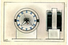 It's unknown whether this clock design bedecked an office, store or private residence, but it reinforces Sforzina's mastery of Art Deco aesthetics.