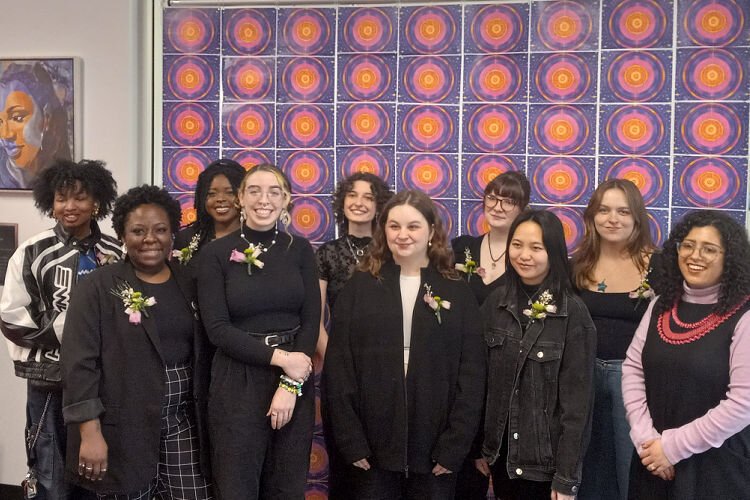 ArtWorks' Civic Studio artist in residence Asha White (second from left) with the Studio's team of artists catalogued Greater Cincinnati's 218 existing monuments and their subject matter as part of the New Monuments Initiative.