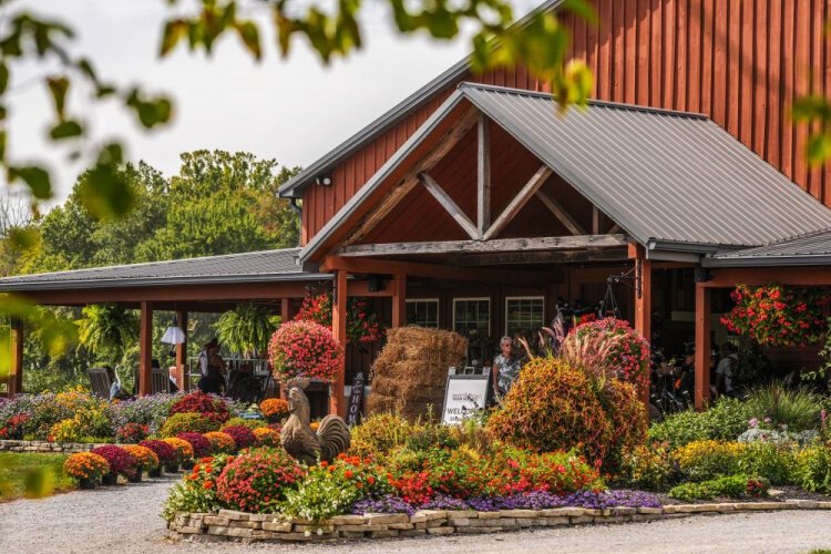 The Blooms and Berries Farm Market offers farm-raised produce, including baked goods made with local fruit plus food grown on other regional farms.