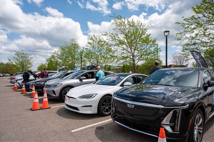 There are opportunities to inspect, and even test drive, electric vehicles at the electric car show. 