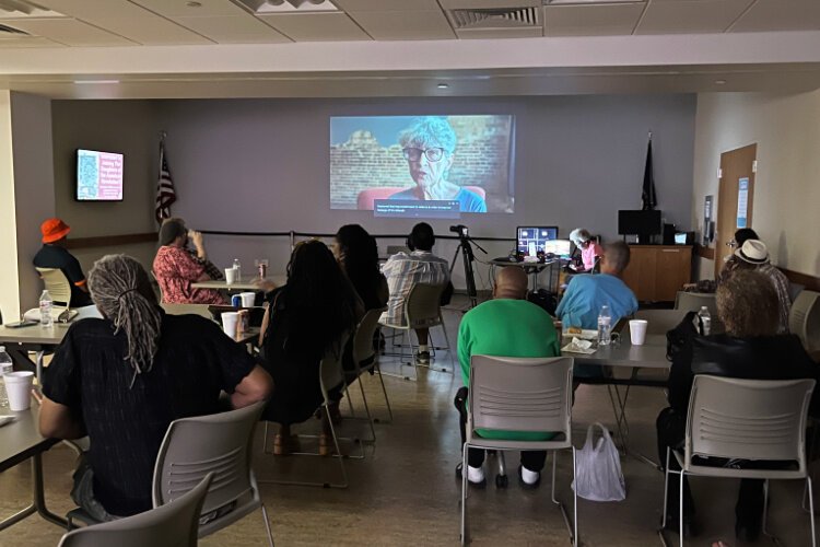 Film screening of Words I Speak: Solidarity + Resiliency at the Covington Library.