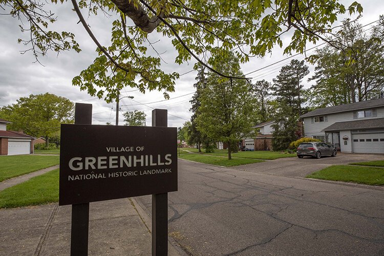 The historic legacy of Greenhills is still evident in its narrow, winding streets, quiet neighborhoods, much of its housing, public buildings, and greenspace.