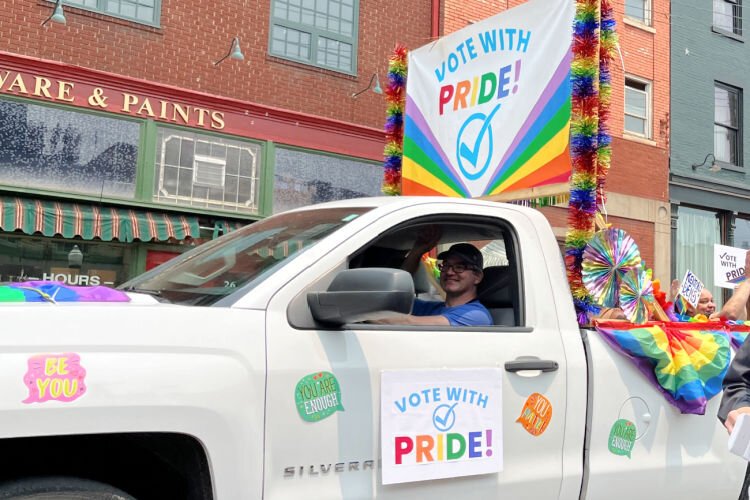 NKY Pride parade entry to get out the vote.
