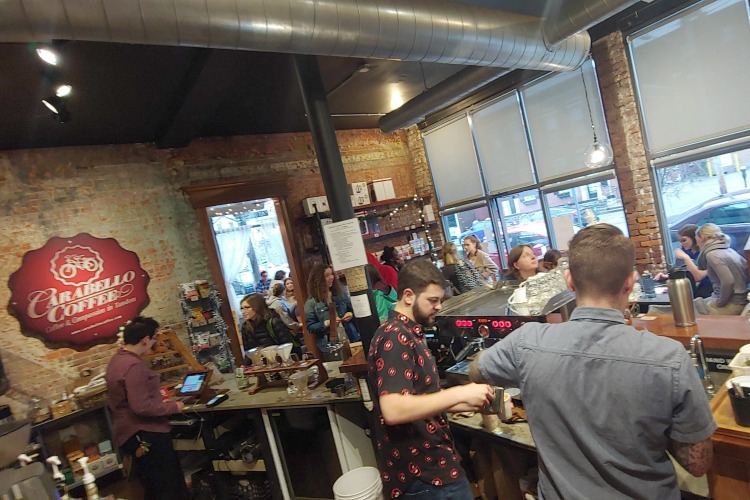 The baristas go through professional development classes to elevate their skills. 