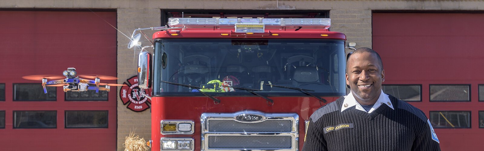 Chief Amos Johnson of the Woodlawn Fire Department originated and heads up the UAS500 Southwest Ohio Regional Drone Team.