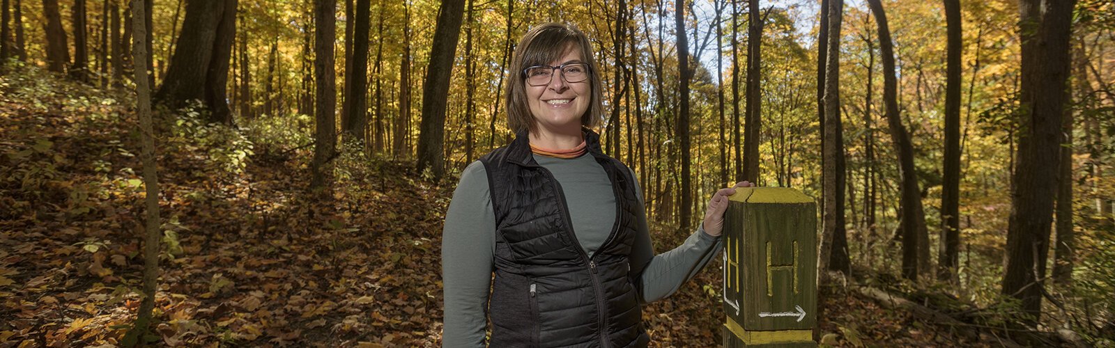 Mt. Airy Forest Advisory Council (MAFAC) member Cynthia Duval has been involved with the Council for three years. She loves Mt. Airy Forest because of the refuge it provides in such close proximity to the highway and urban surroundings.