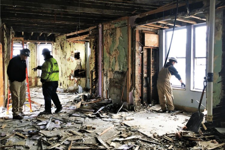 Flatiron Building interior "before"